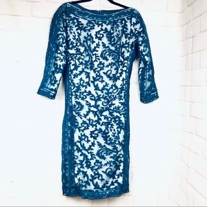 Cache blue / turquoise lace dress